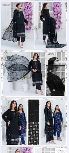 Chiffon Embroidered and cutwork Collection