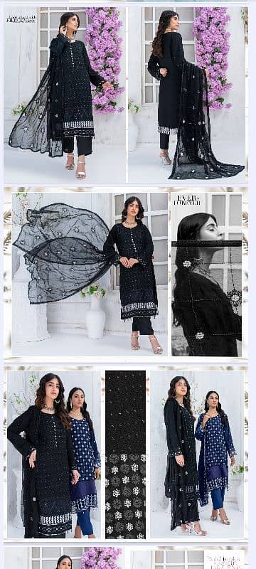 Chiffon Embroidered and cutwork Collection 0