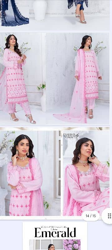 Chiffon Embroidered and cutwork Collection 3