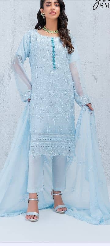 Chiffon Embroidered and cutwork Collection 4