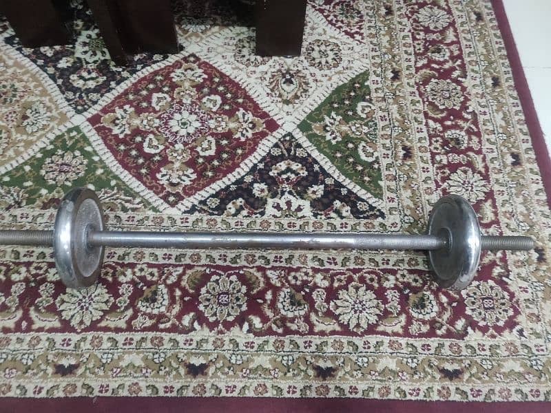 steel dumbbells and barbell ( de-attachable) 3