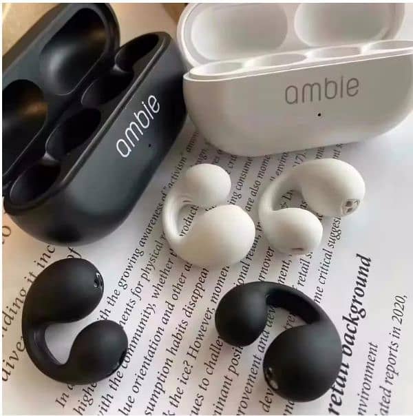 Noise-Cancelling Earbuds - Black and White - 1 Pcs with Charging Case 7