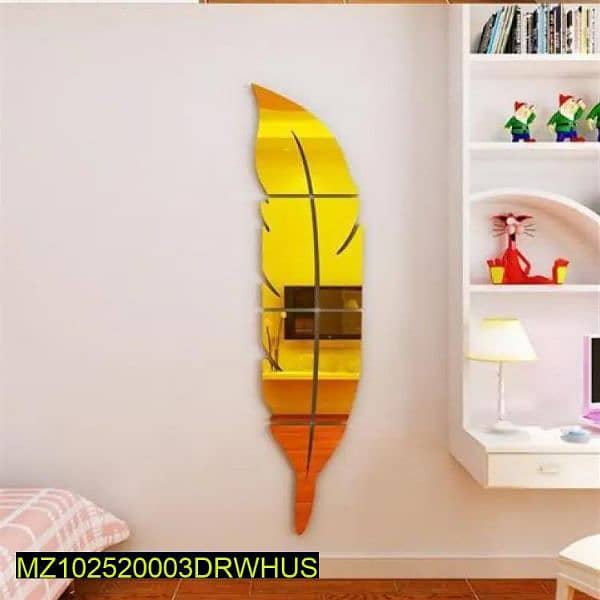 Acrylic mirror golden leaf for door 0