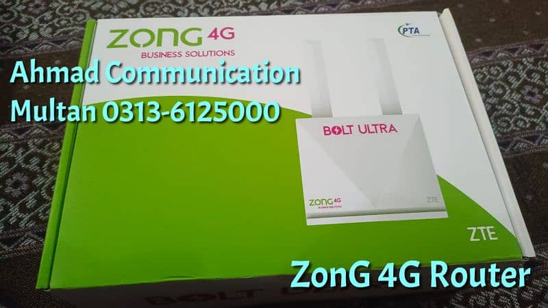 ZonG 4G Bolt Ultra Router All Sim Support Device. 0