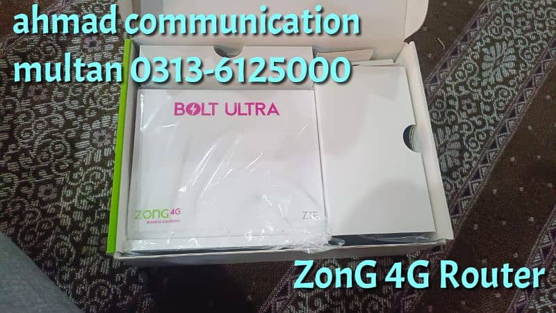 ZonG 4G Bolt Ultra Router All Sim Support Device. 1