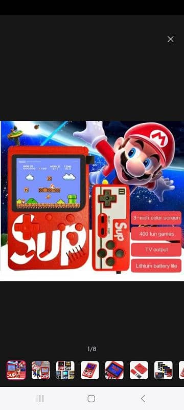 SUP game 400 in 1 retro games rechargeable 7