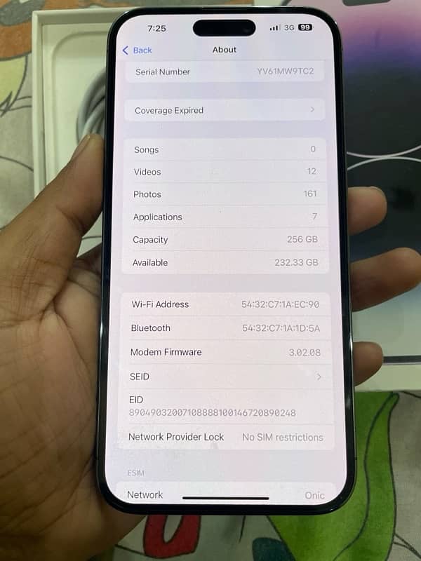 Iphone 14 Pro Max 256 GB PTA Approved 90BH 7