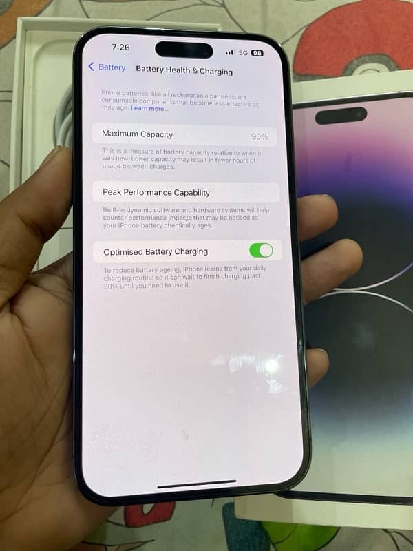 Iphone 14 Pro Max 256 GB PTA Approved 90BH 9