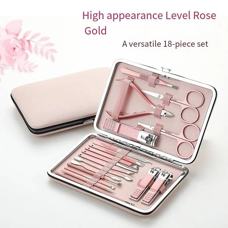 Manicure, Pedicure , Nailcutter Set Stainless Steel 18 Pieces 0