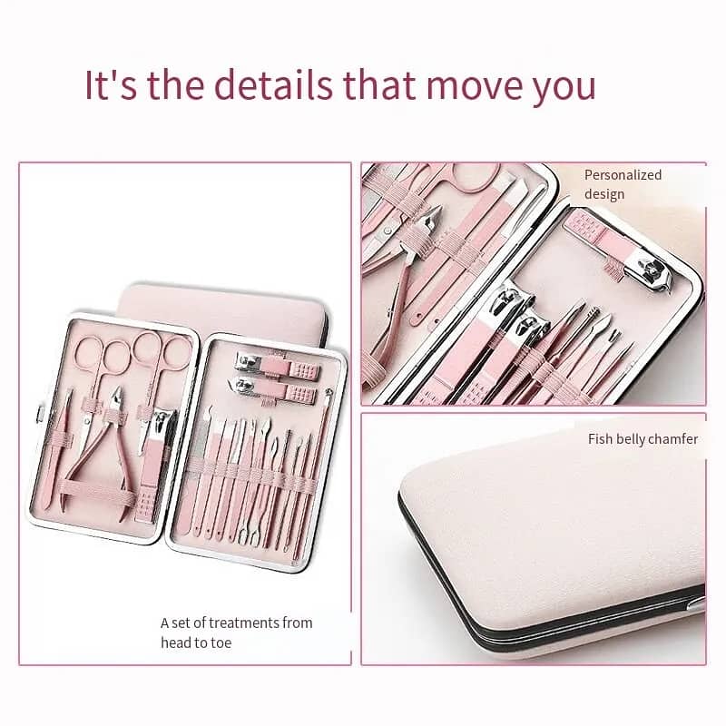 Manicure, Pedicure , Nailcutter Set Stainless Steel 18 pieces 1