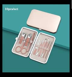 Manicure, Pedicure , Nailcutter Set Stainless Steel 10 Pieces