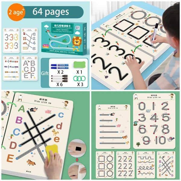 64 pages kids learning book 1