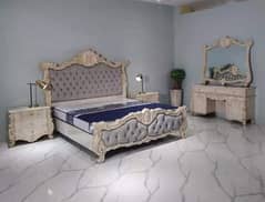 bed set / king size bed / double bed / poshish bed / bed / side table