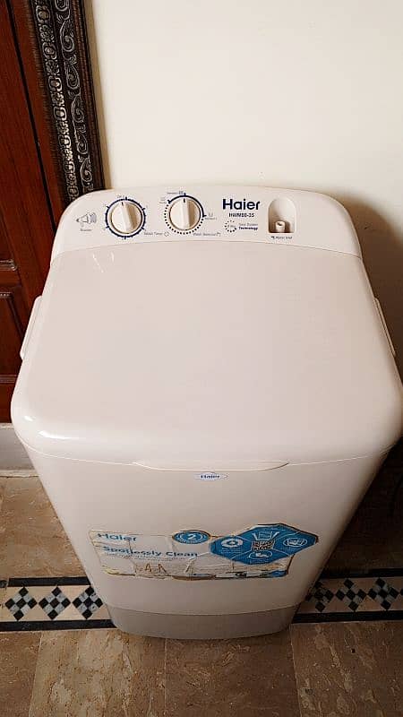 Haier washing machine. 0