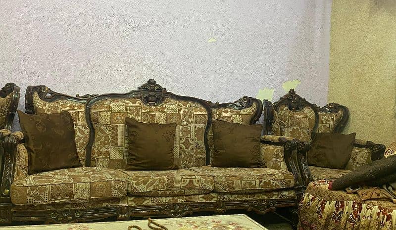 5 seater sofa set of chenyutii wood 0