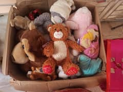 2 cartons of stuff toys available for sale. .