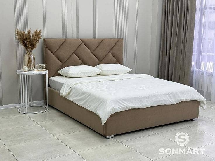 wooden bed/gloss paint bed set/luxury bed/king size bed/double bed 1