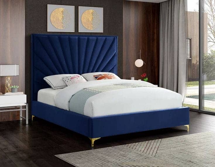 wooden bed/gloss paint bed set/luxury bed/king size bed/double bed 6