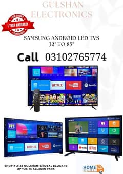 32" To 75 Inch Smart Led TV Samsung one Year Warranty 4k Resolution