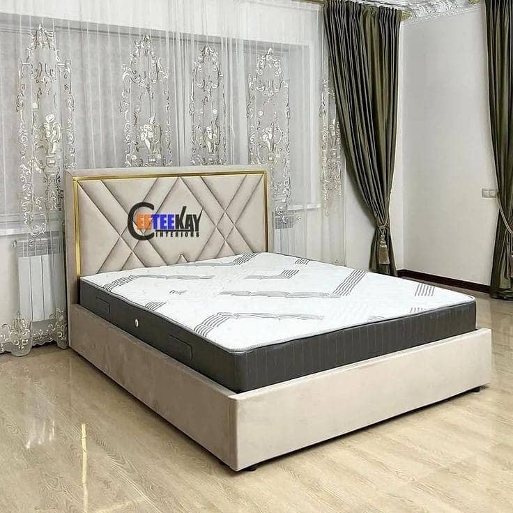 wooden bed/gloss paint bed set/luxury bed/king size bed/double bed 4