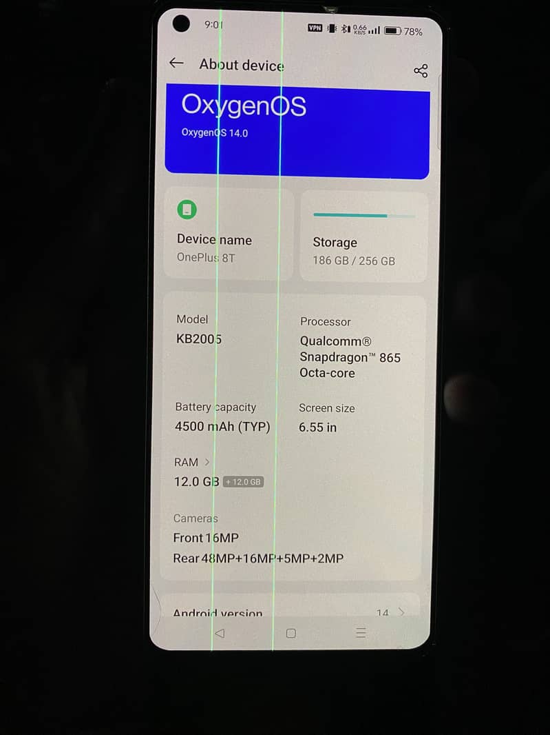 One plus 8T 12/256 pta single Sim condition 9/10 7