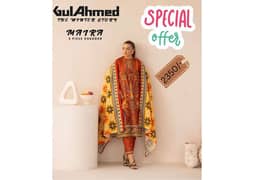 3pcs khadar/LADIES UNSTITCHED SUIT/GUL AHMED/WINTER COLLECTION