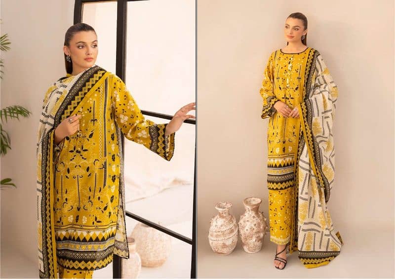 3pcs khadar/LADIES UNSTITCHED SUIT/GUL AHMED/WINTER COLLECTION 3