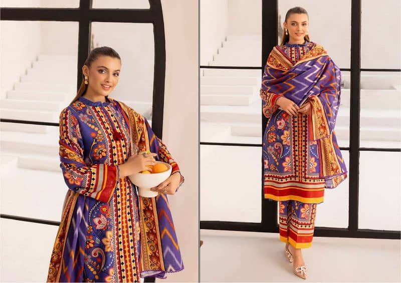 3pcs khadar/LADIES UNSTITCHED SUIT/GUL AHMED/WINTER COLLECTION 4