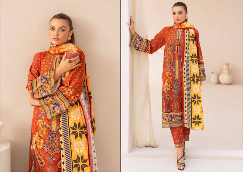 3pcs khadar/LADIES UNSTITCHED SUIT/GUL AHMED/WINTER COLLECTION 7