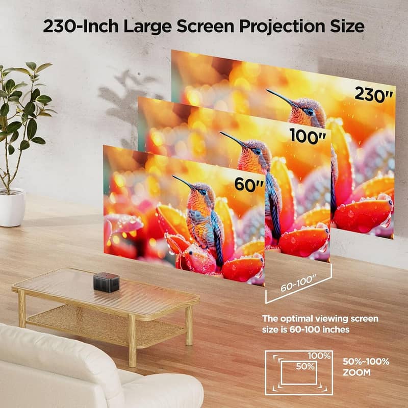 [Electric Focus]HOME A40 Mini Projector,4K Projector/Portable Projecto 4