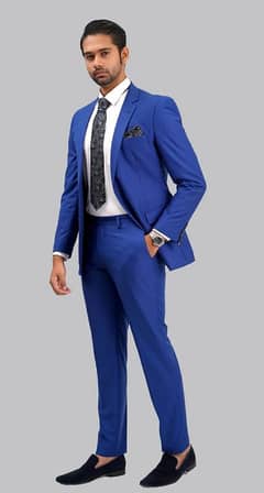 Pent Coat, Suit, 2/two piece, Royal Blue 34 size