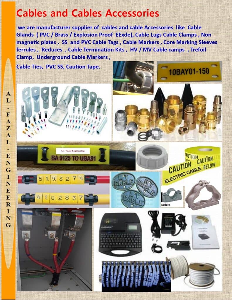 Cable Glands Lugs Tags and Accessories | Al-Fazal Engineering 1