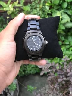 ALL BLACK PATEK PHILIPPE WATCH WITH PATEK PHILIPPE BLACK BOX