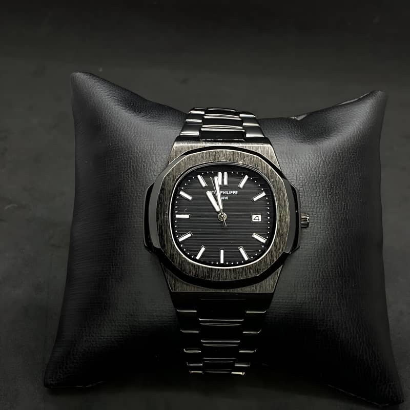 ALL BLACK PATEK PHILIPPE WATCH WITH PATEK PHILIPPE BLACK BOX 2