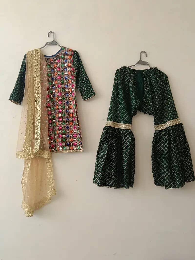 shrara and kurti with mirror work 3