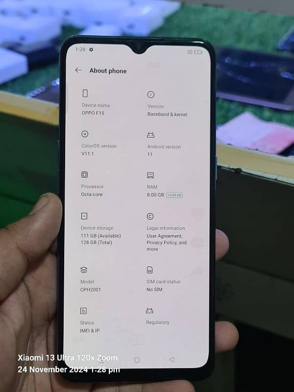 oppo F15 8gb 128gb box pta approved fingerprint khrab hai 5