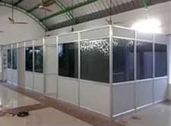 office cabins/ partition walls / glass cabins / cement board walls