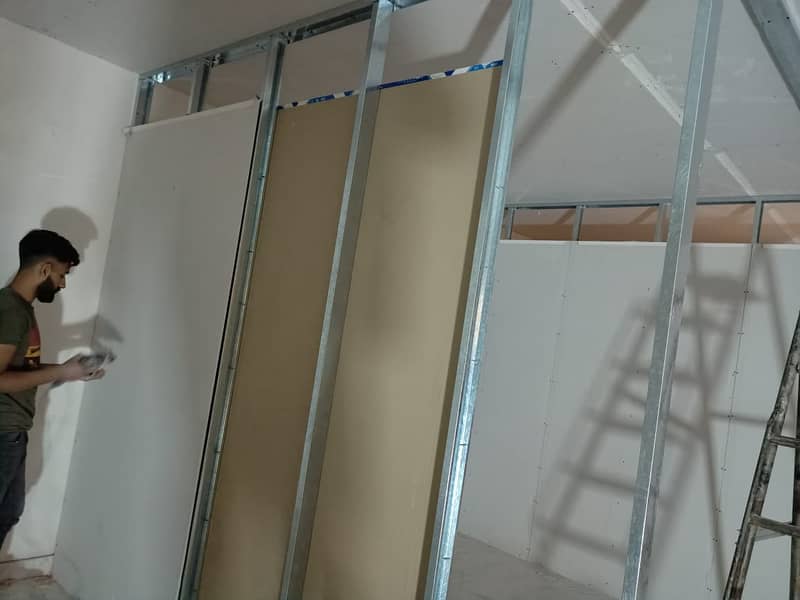 Gypsum Board Drywall Partition & Ceiling, Glass Partion &  Renovation 1