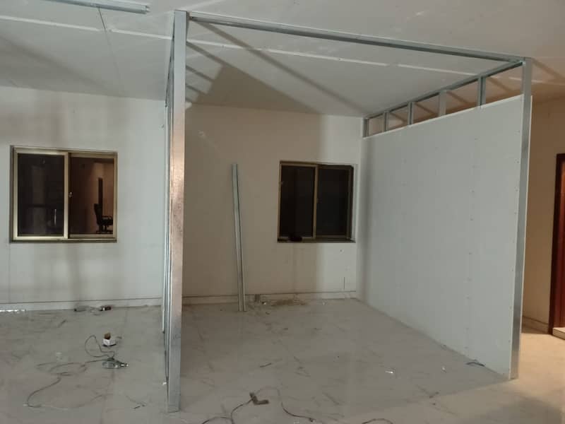 Gypsum Board Drywall Partition & Ceiling, Glass Partion &  Renovation 3