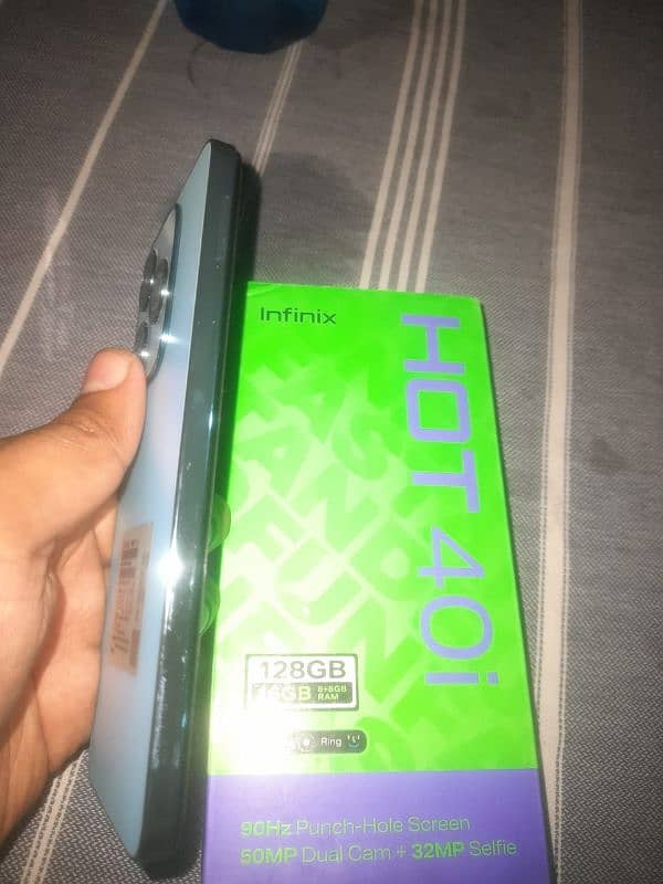 Infinix hot 40i complete box 9month 2