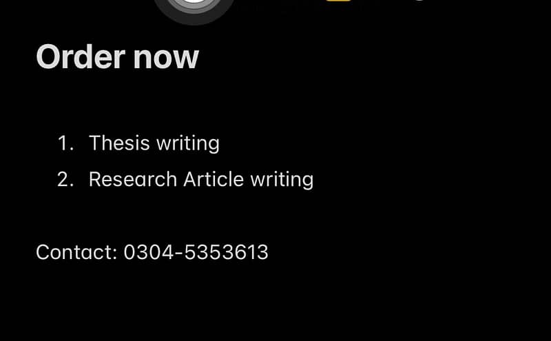 Thesis and Research Article Writing 0