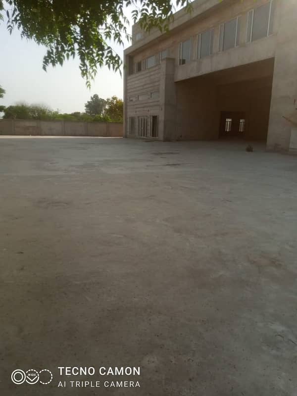 2.5 KANAL SINGLE STORY FACTORY FOR RENT IN GAJJU MATAH LAHORE 1