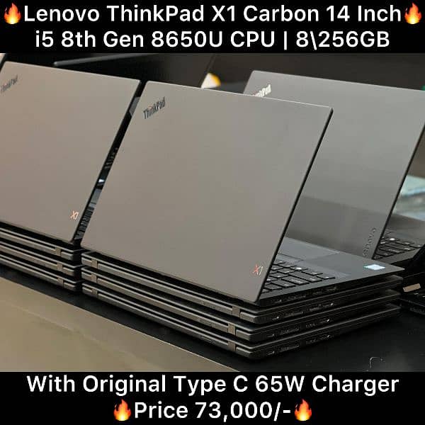 Thinkpad X1 Carbon 14 inch i5 8th Gen 8650U CPU 8/256GB 0