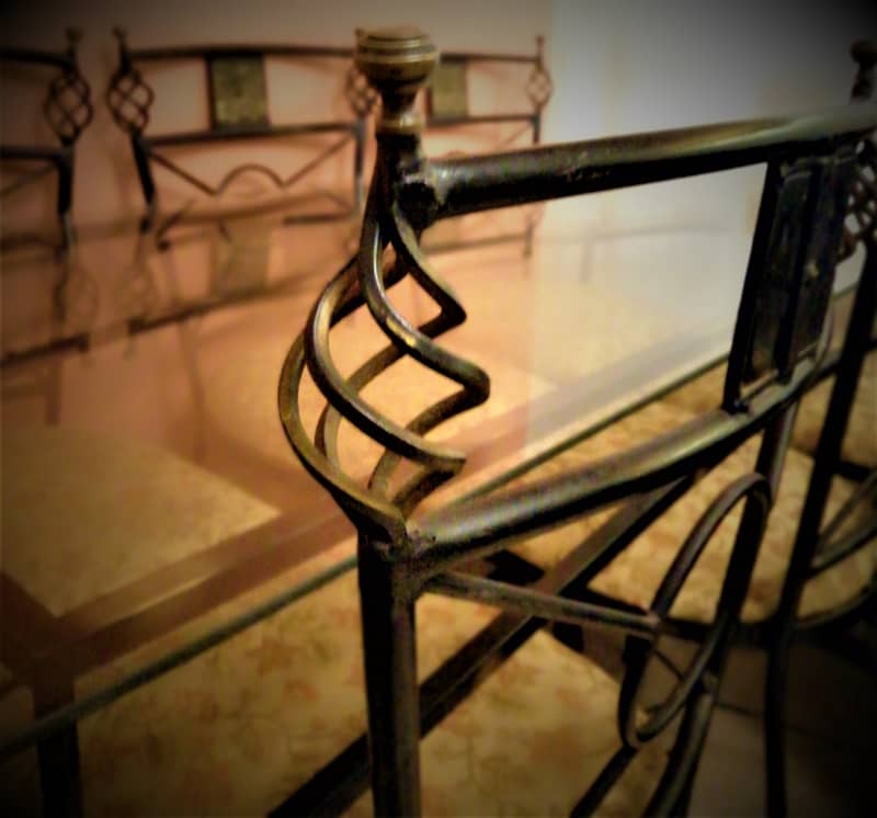 Wrought Iron Table (Italian Design) with 6 Chairs with 12 MM Imported 11