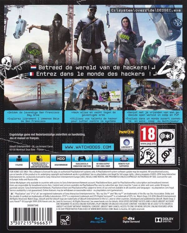 Watch Dogs 2 (PS4) (USED) 1