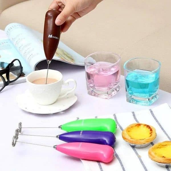 Coffee beater, milk frother, coffee frother, Electric whisk. 4