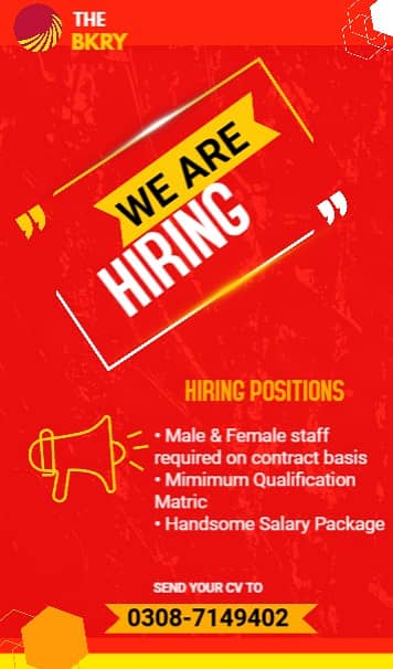 Contract Base urgent Hiring For Male & Female / Jobs Available 0