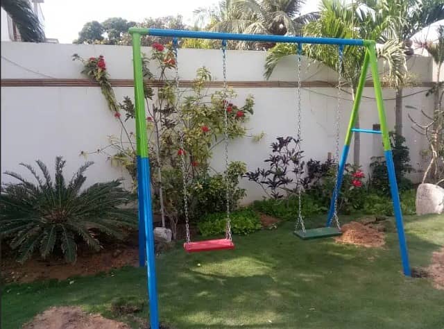 Playground equipment | Garden Metal swing jhola | Slides| Seesaw 7