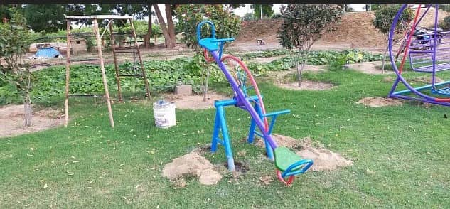 Playground equipment | Garden Metal swing jhola | Slides| Seesaw 8