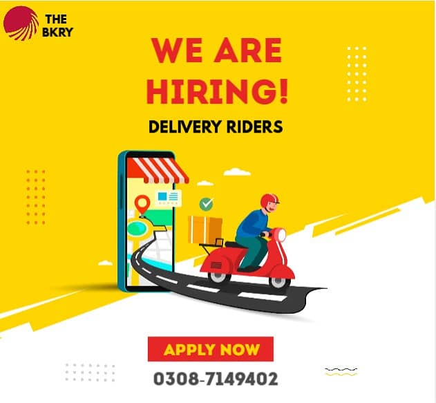 We are Hiring Delivery Riders | Jobs Available In Lahore 0